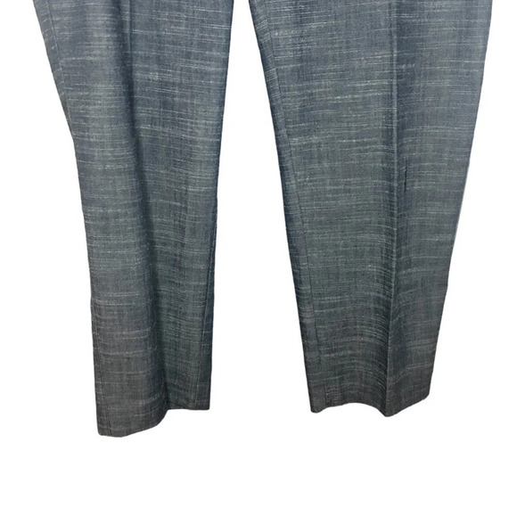 Van Heusen pants Capri ankle chambray look blue stretch size 10 - Picture 3 of 12
